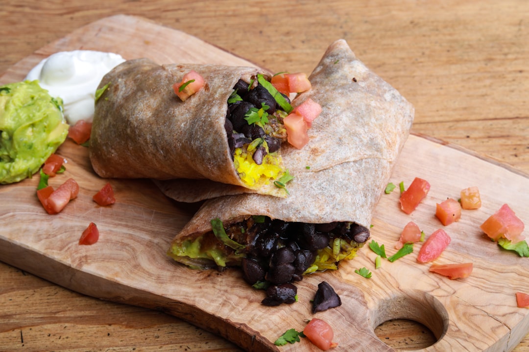Black bean & veggie burrito