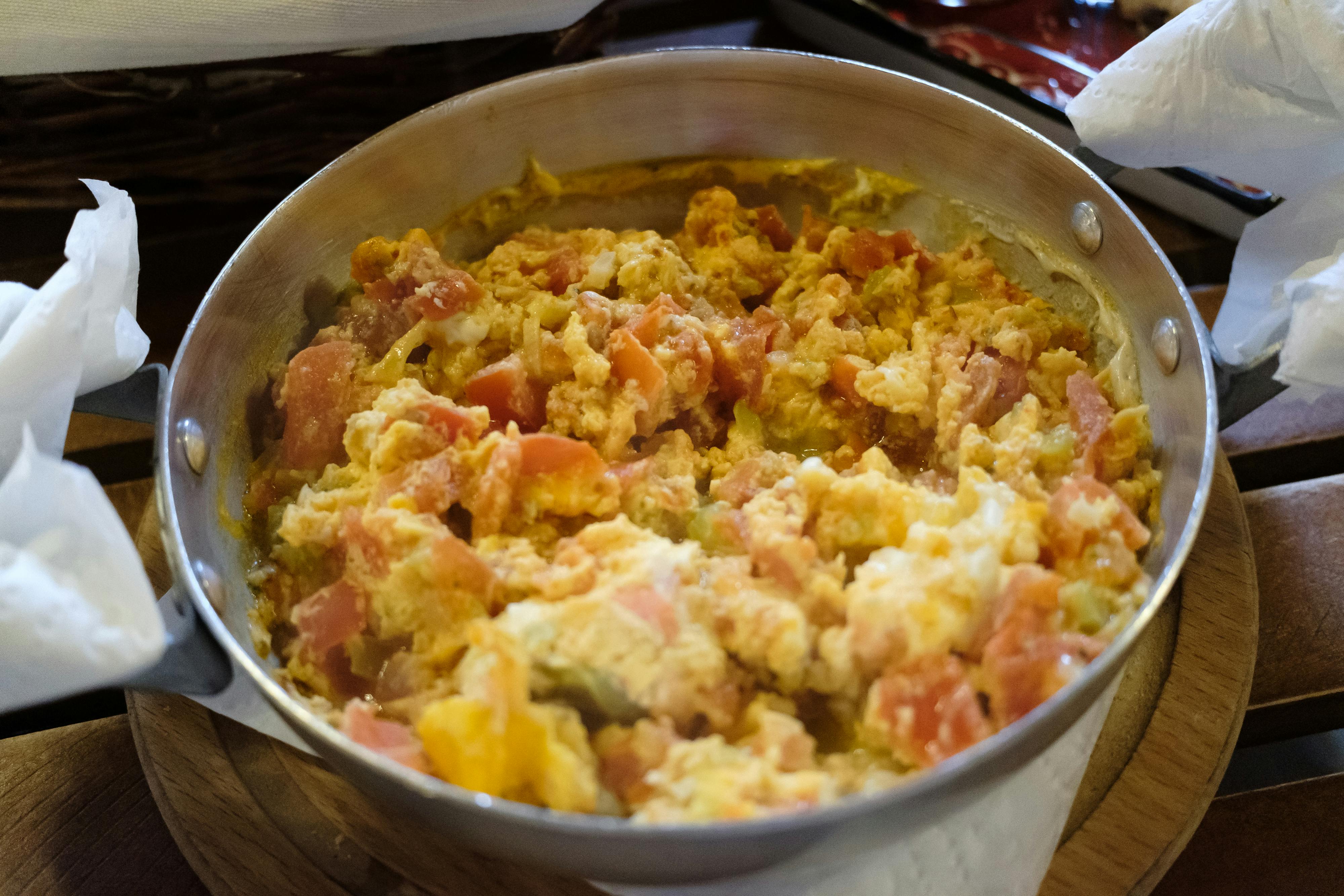 Shrimp & egg scramble