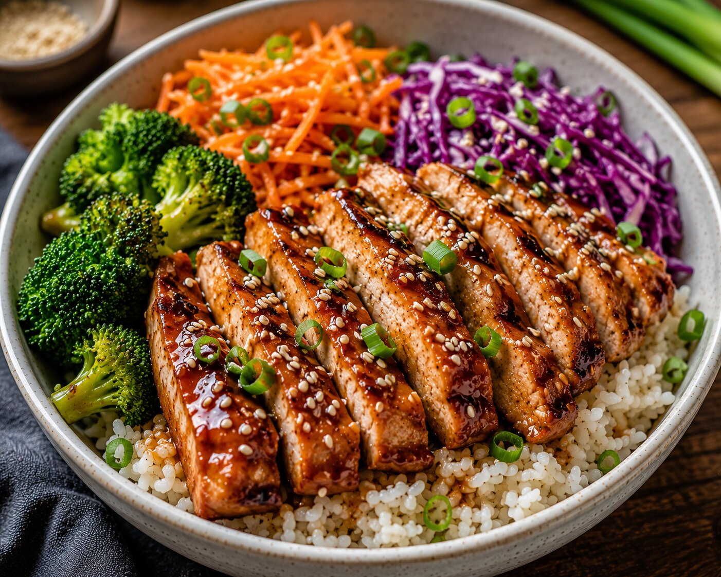 Teriyaki Turkey Rice Bowl